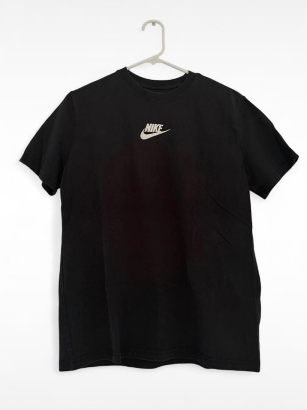 Nike Black Tee with White Logo Print